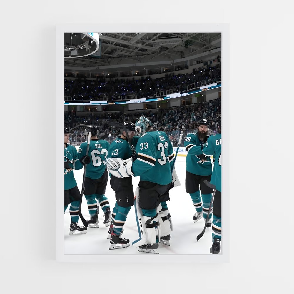 Poster Victoire des Requins – affiche Hockey sur glace (vue 3)
